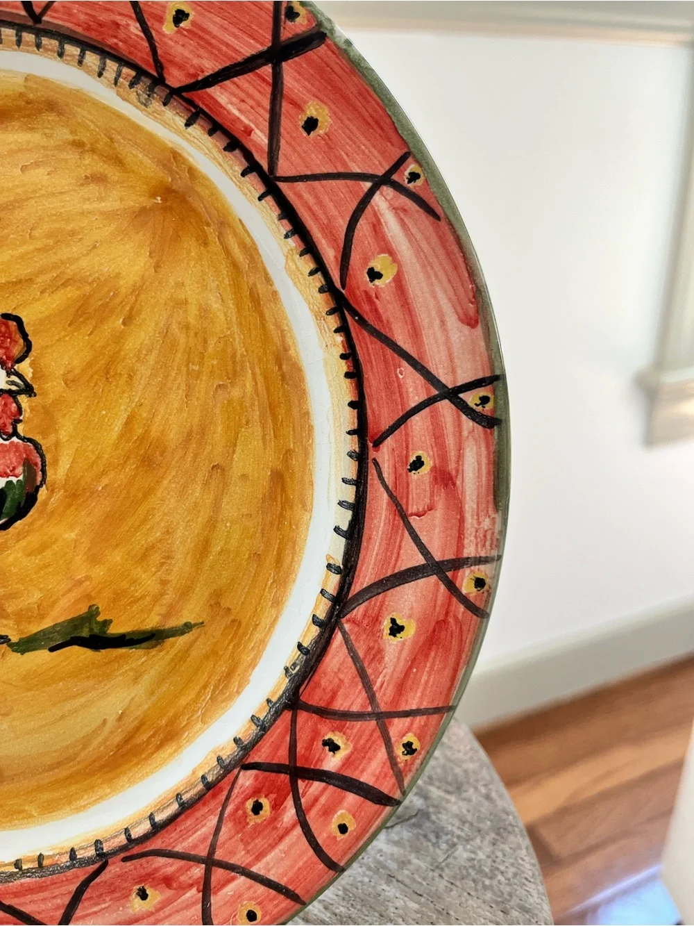 Vintage C.A.F.F. Gubbio Italy Rooster Plate